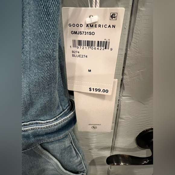 Good American Blue Denim Jumpsuit size M NWT - Picture 3 of 6